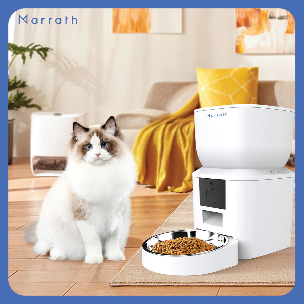 Marrath Smart Wi-Fi Automatic Pet Feeder with HD Camera and Two Way Audio