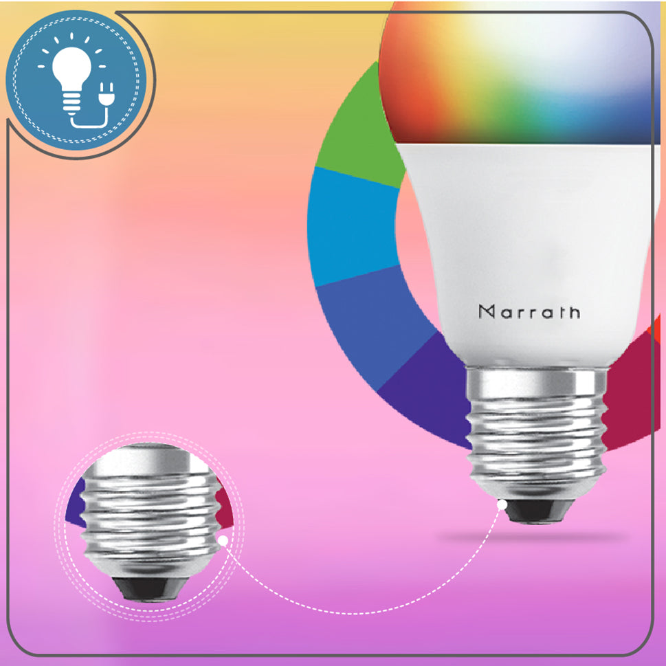 Marrath Smart Home Multi Color RGBCW Wi-Fi LED Bulb