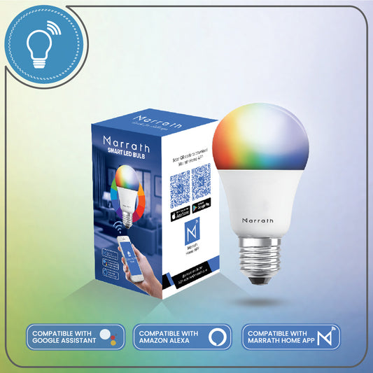 Marrath Smart Home Multi Color RGBCW Wi-Fi LED Bulb