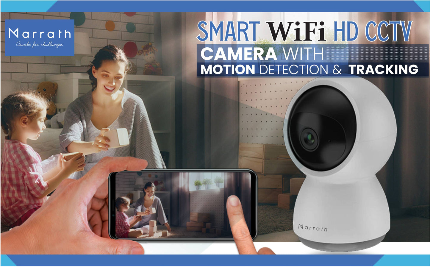 Marrath Smart Wi-Fi PTZ CCTV Camera.