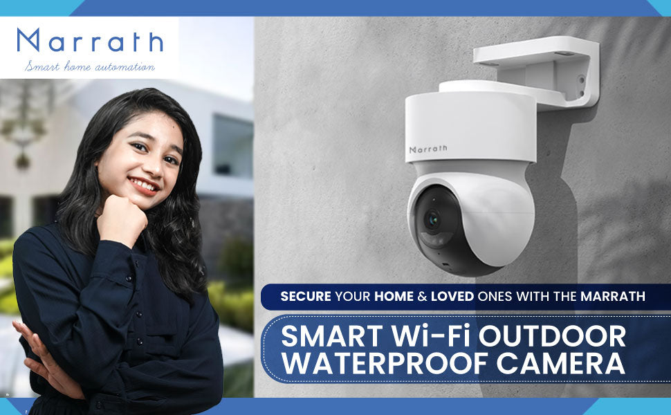 Marrath Smart Wi-Fi PTZ CCTV Outdoor Water Proof Camera.